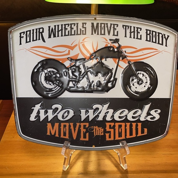 Motorcycle Sign Wall Art - Picture 1 of 3